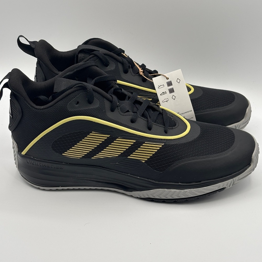 Adidas Own The Game 3.0 Shoes Men Size 10 Black Gold Basketball IF4566